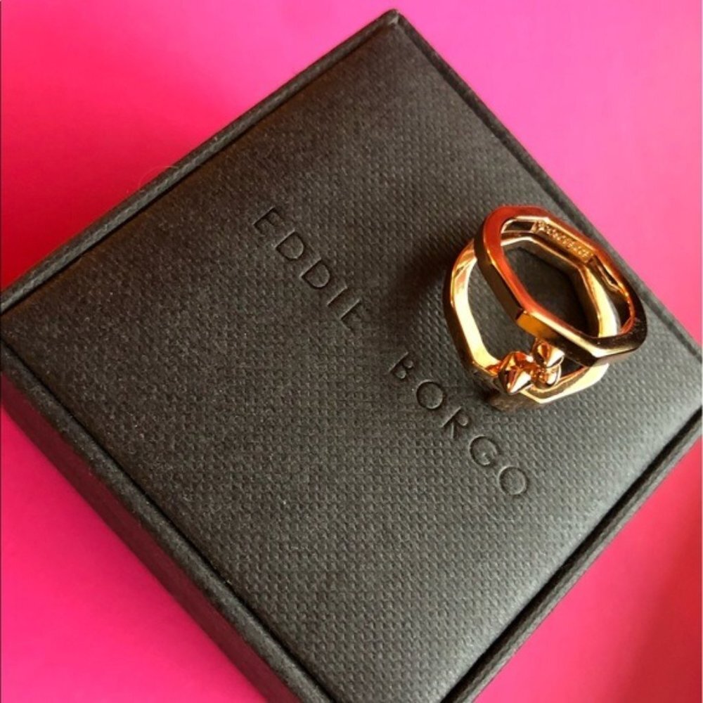 Eddie Borgo Sculptural‎ Layered Ring Rose Gold tone - Picture 2 of 7